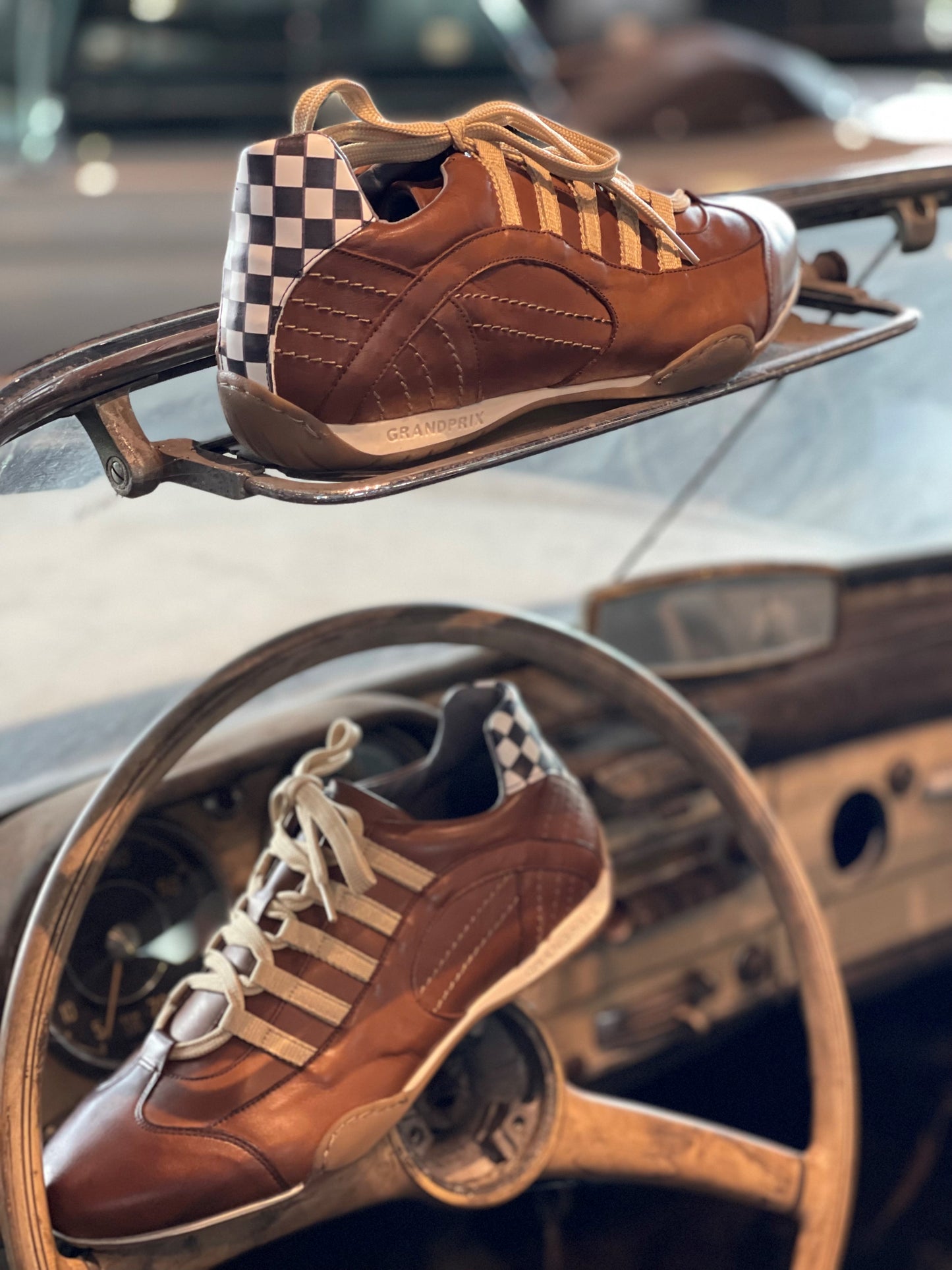 Chaussures de Conduite GPO Racing Cognac