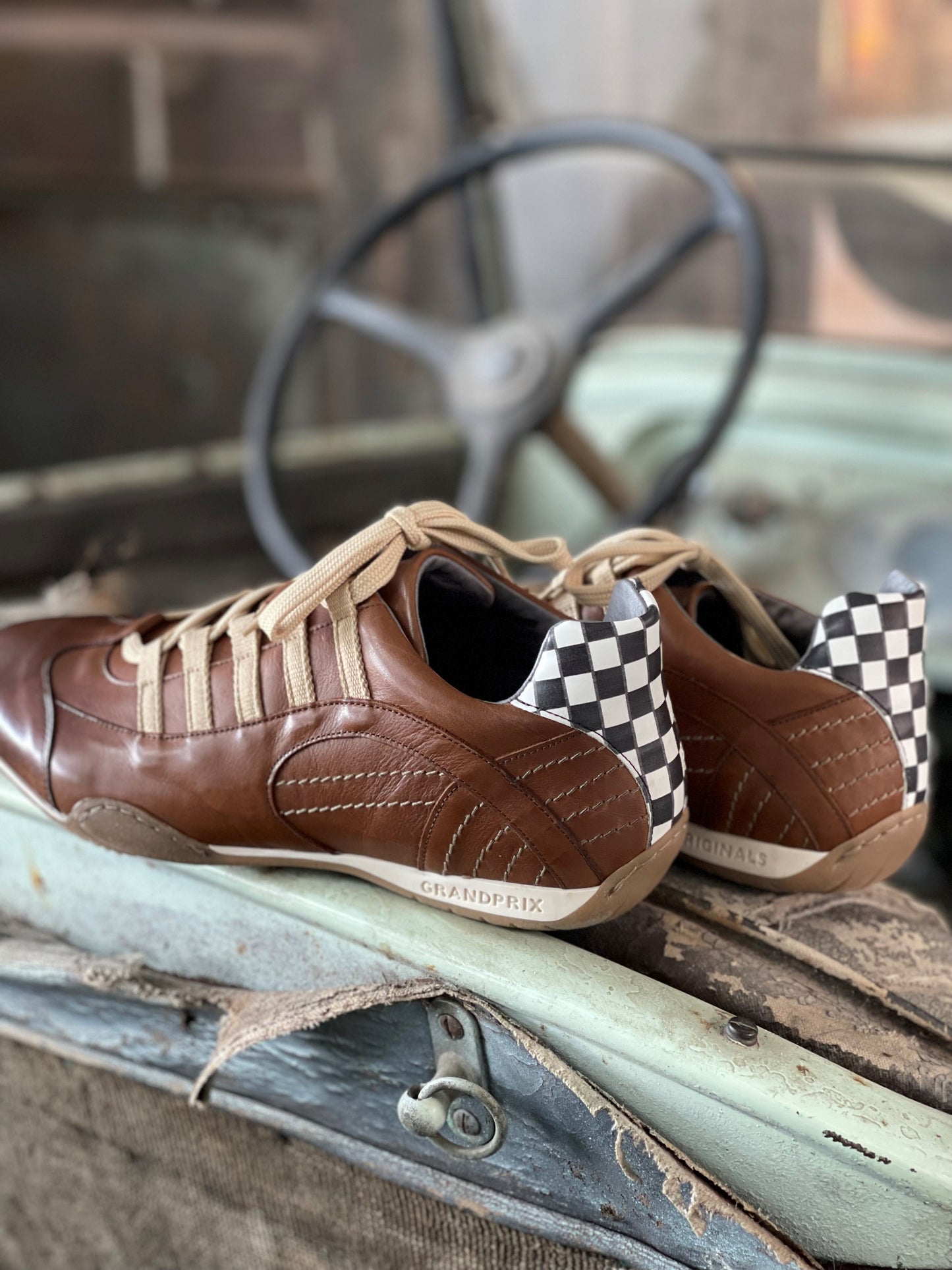 Chaussures de Conduite GPO Racing Cognac