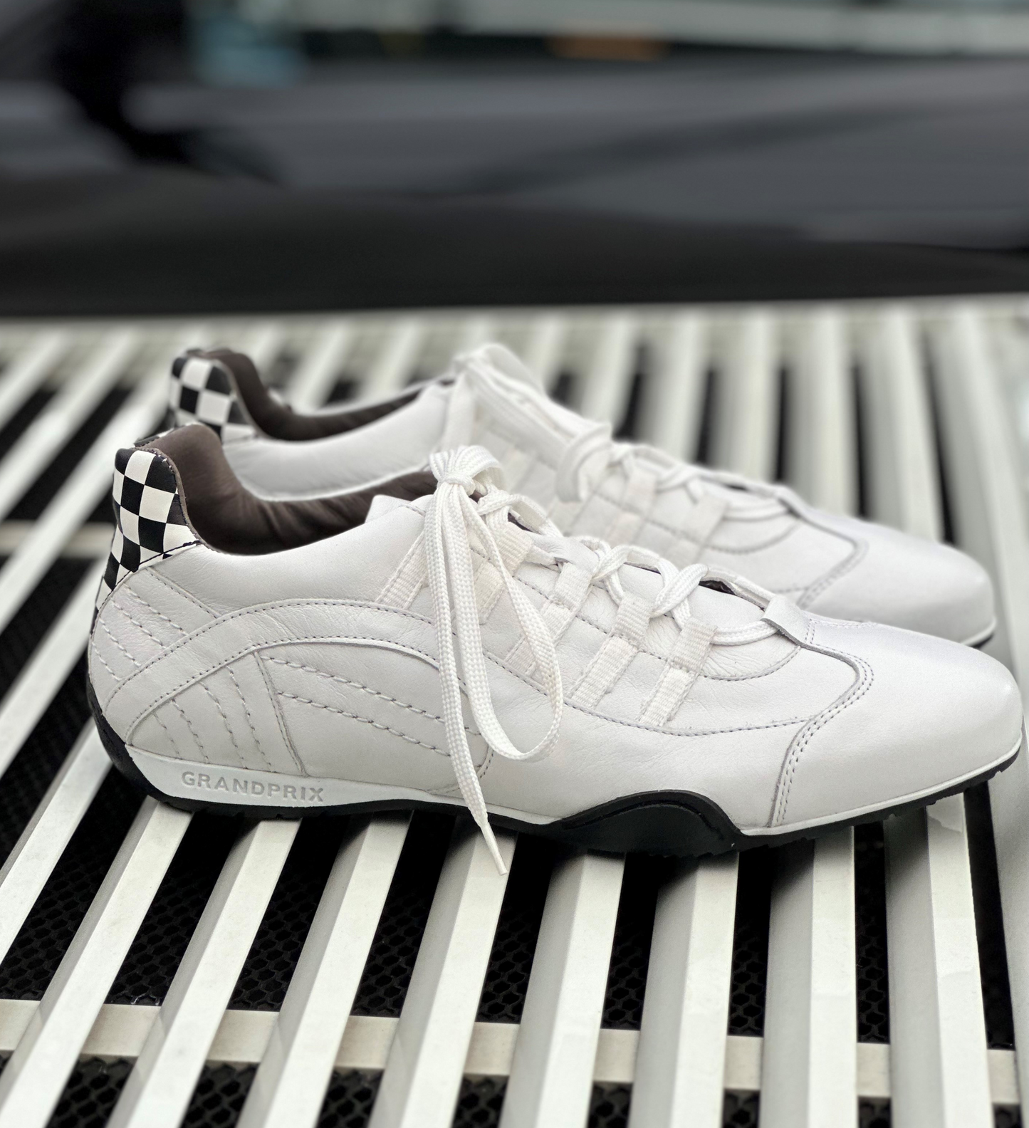 Chaussures de Conduite GPO White Black