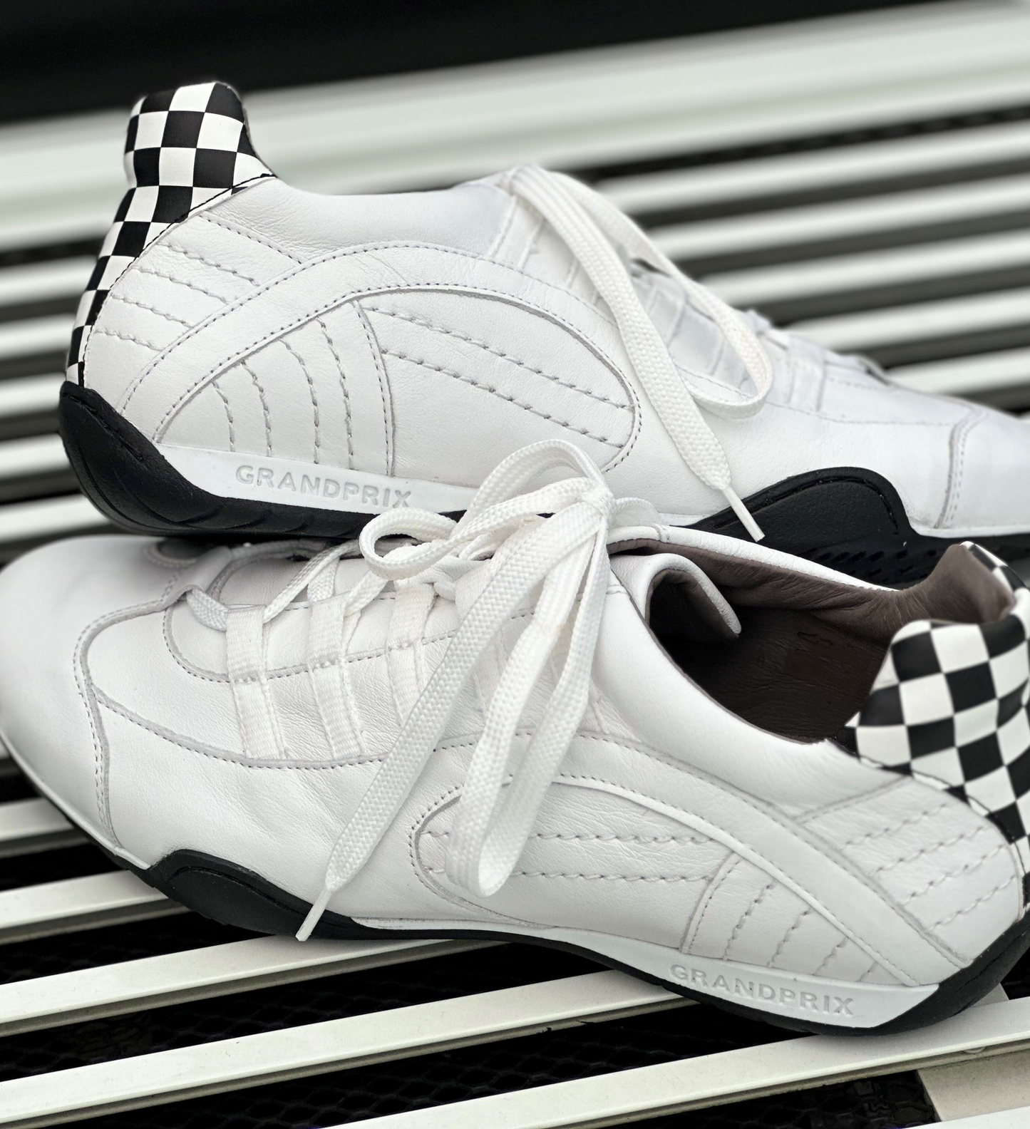 Chaussures de Conduite GPO White Black