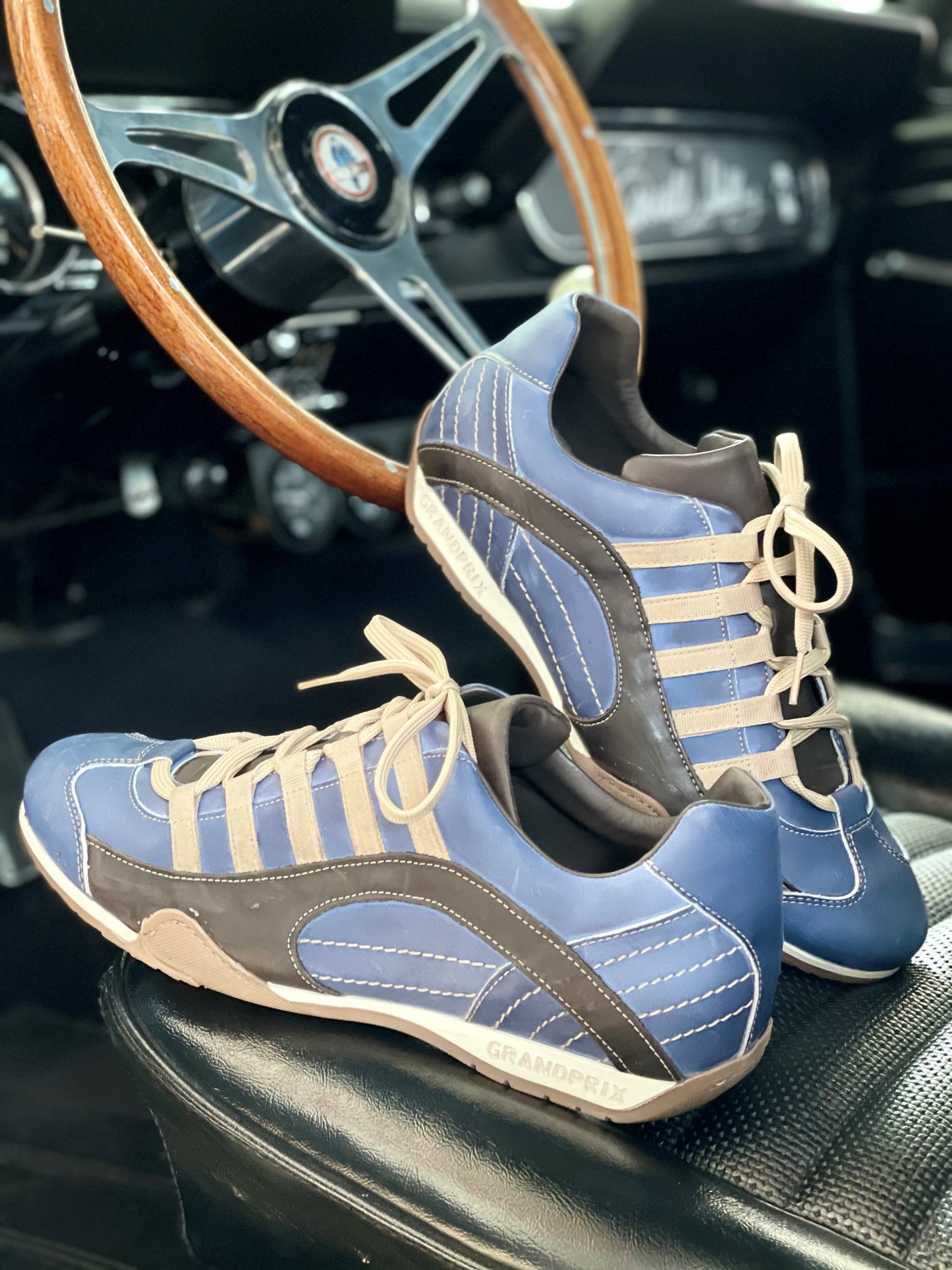 Chaussures de Conduite GPO Laguna Seca Blue
