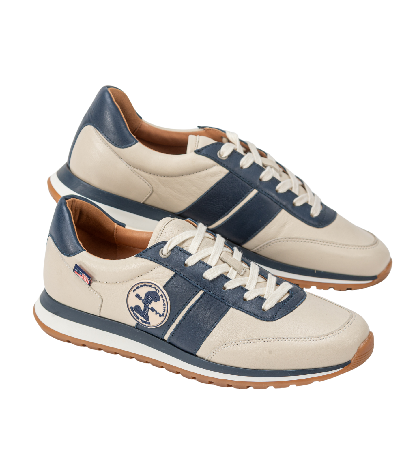 Chaussures Cuir Classic Legend Motors - Carroll Shelby Hall Ecru