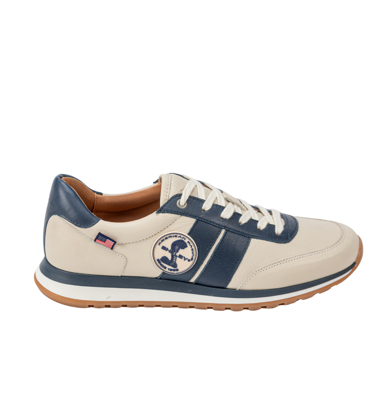Chaussures Cuir Classic Legend Motors - Carroll Shelby Hall Ecru