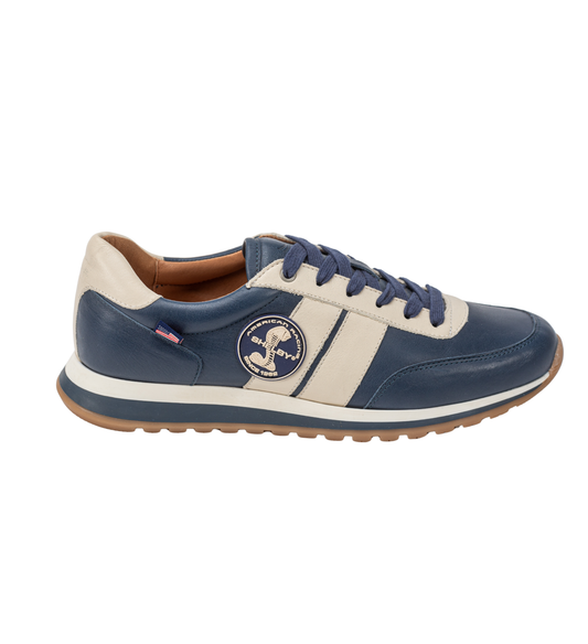 Chaussures Cuir Classic Legend Motors - Carroll Shelby Hall Bleu Marine