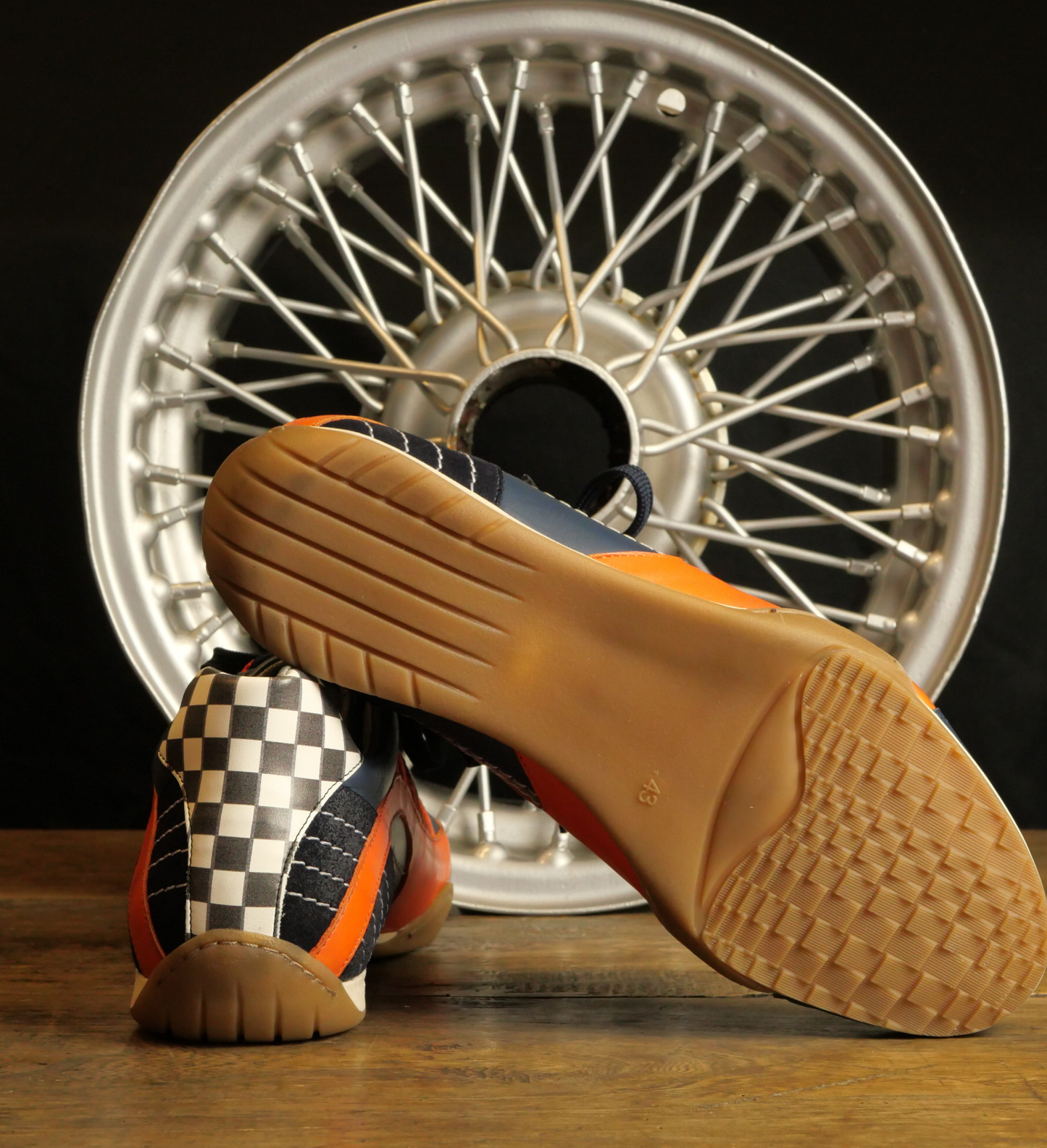Chaussures de conduite GPO Indigo orange
