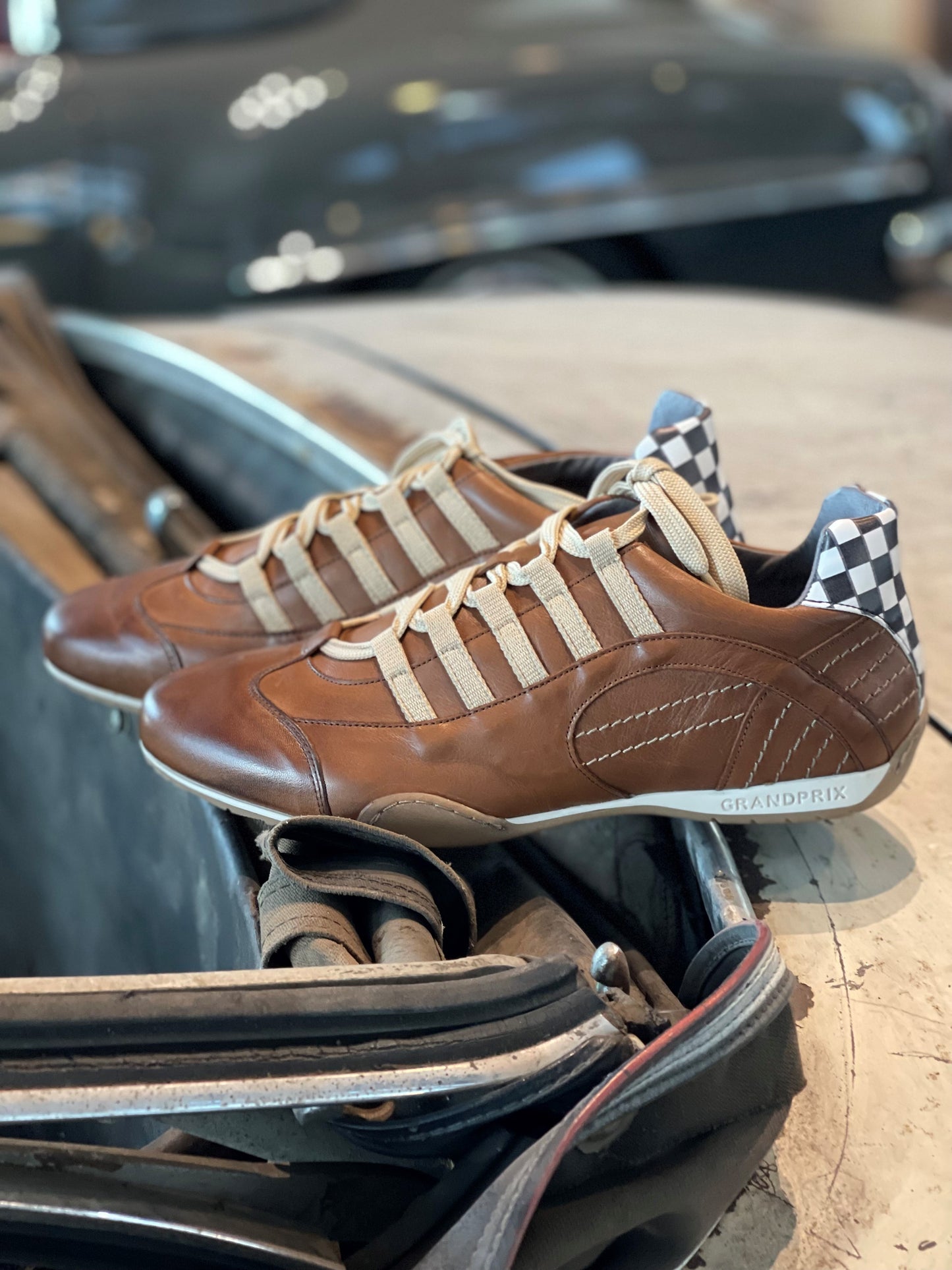 Chaussures de Conduite GPO Racing Cognac