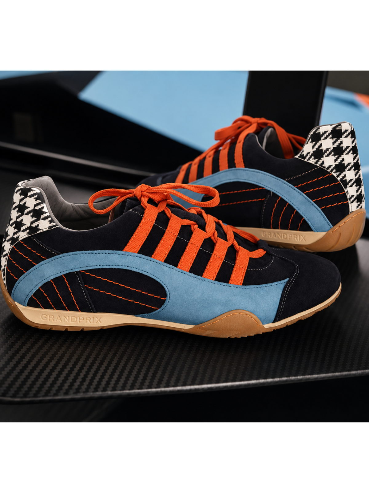 Chaussures GPO Blue-Suède Pépita