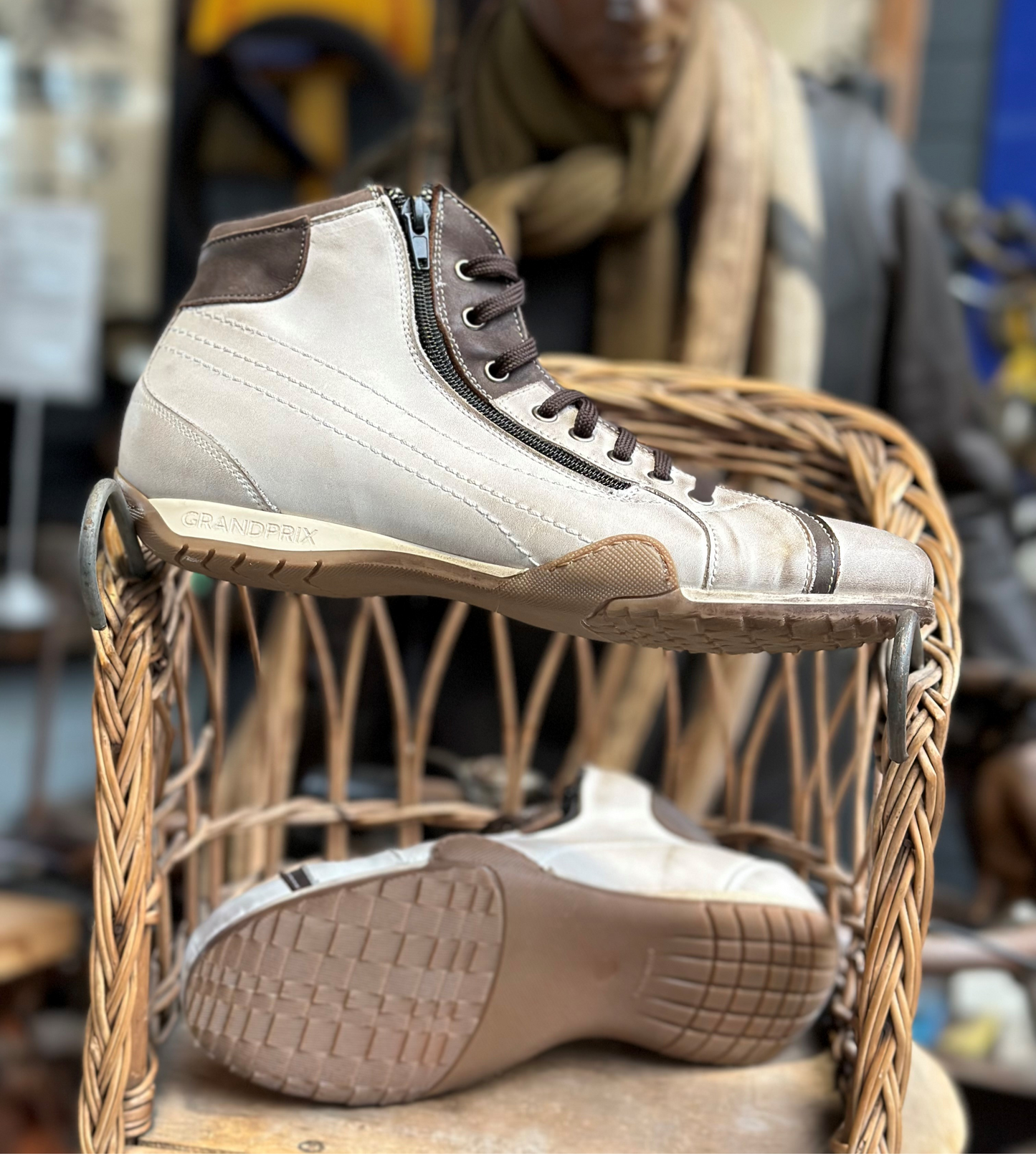 Chaussures de Conduite GPO Hi-Top Offwhite