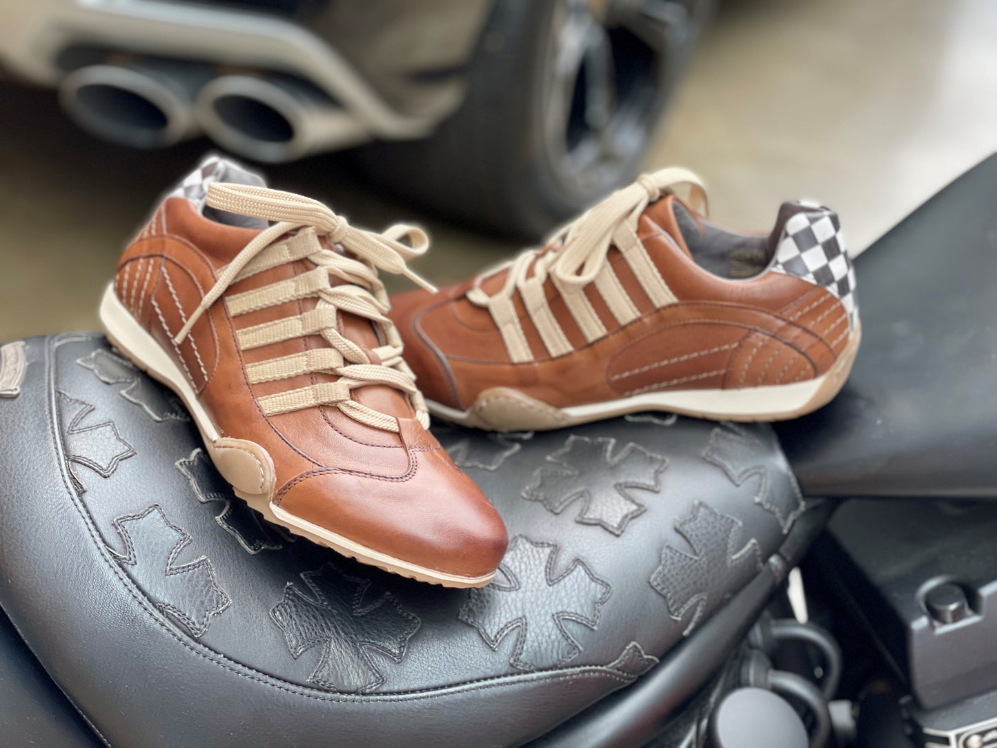 GPO Racing Cognac Driving Shoes - Women's